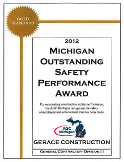 Michigan Outstanding Safety Performance Award 